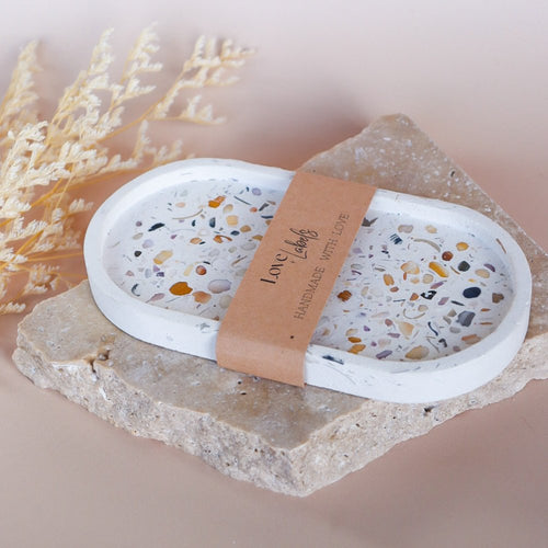 Oval Seashell Terrazzo Tray - Love and Labels