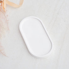 Load image into Gallery viewer, white oval trinket dish, handmade homewares australia - love and labels
