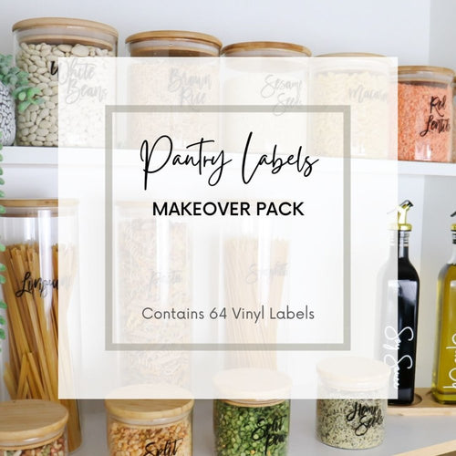 pantry makeover organisation labels pre made affordable labels for your kitchen containers