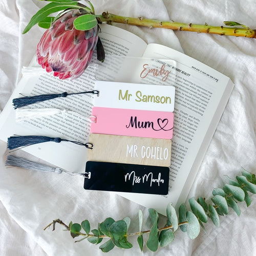 Personalised Acrylic Bookmark - Love and Labels