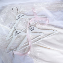 Load image into Gallery viewer, Personalised Bridal Hangers, bridesmaids gift ideas, bridesmaid gifts, name labels - Love and Labels
