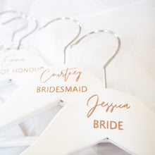 Load image into Gallery viewer, Personalised Bridal Hangers, bridesmaids gift ideas, bridesmaid gifts, name labels - Love and Labels
