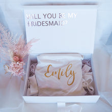 Load image into Gallery viewer, bridesmaid gift boxes, bridesmaids gifts, personalised robe - love and labels
