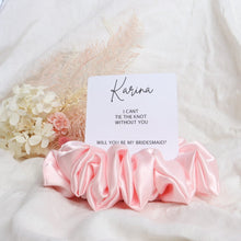 Load image into Gallery viewer, Personalised Bridesmaid Scrunchie - Love and Labels
