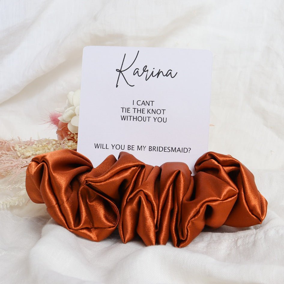 Personalised Bridesmaid Scrunchie - Love and Labels