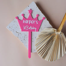 Load image into Gallery viewer, Personalised Cake Toppers - Princess theme - Love and Labels
