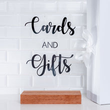 Load image into Gallery viewer, Wishing Well Signage, Wishing well words, cards and gift sign- love and labels
