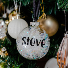 Load image into Gallery viewer, personalised baubles, personalised Christmas baubles- Love and Labels
