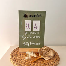 Load image into Gallery viewer, Personalised Sleeps until Christmas Sign - Love and Labels

