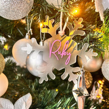 Load image into Gallery viewer, Personalised Snowflake Baubles - Love and Labels

