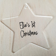 Load image into Gallery viewer, christmas baubles personalised, personalised baubles, personalised christmas ornaments Love and Labels
