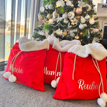 Load image into Gallery viewer, Personalised Traditional Red Santa Sack - Love and Labels
