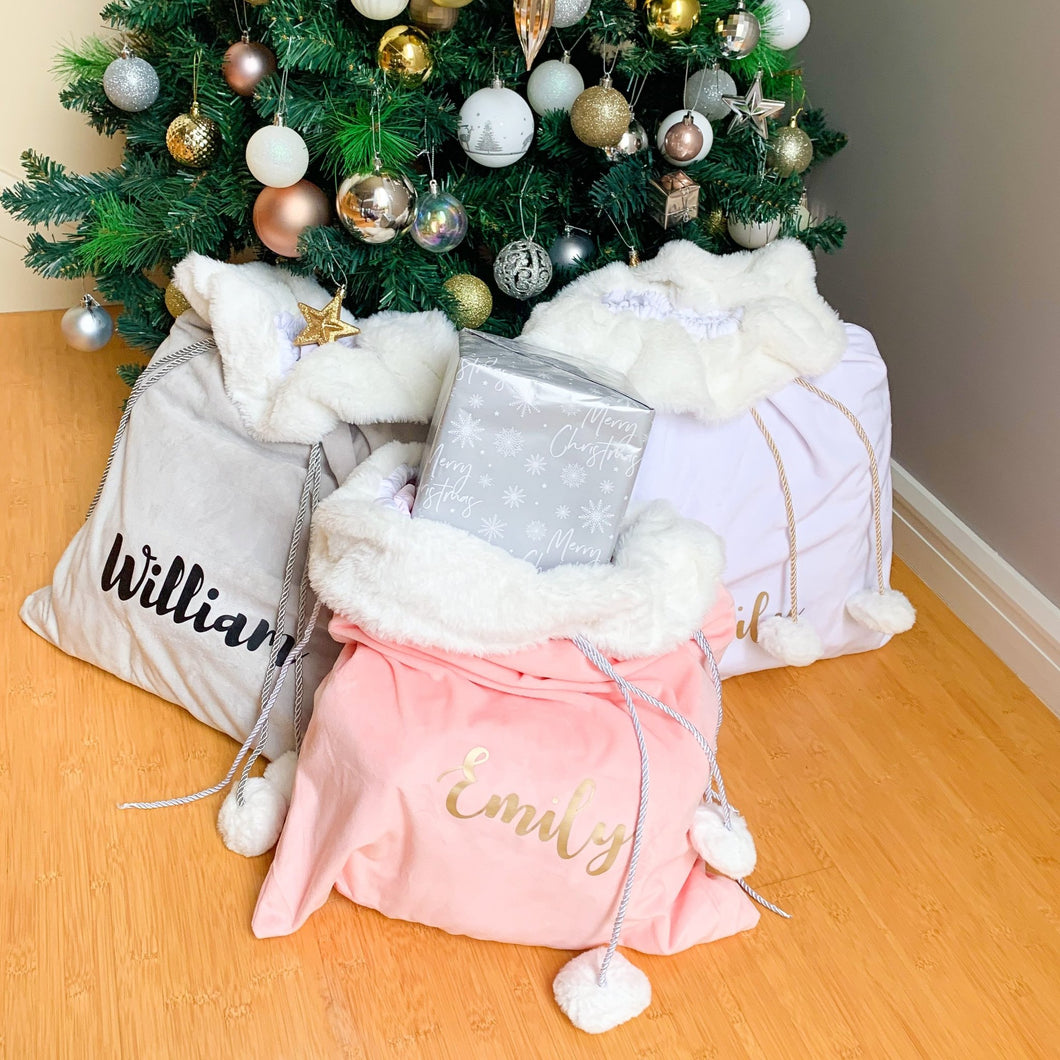 personalised christmas sacks, personalised santa sacks afterpay, santa sack australia  - Love and Labels