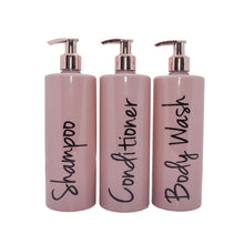 Load image into Gallery viewer, bathroom bottles, Pink Bathroom Bottles - Love and labels
