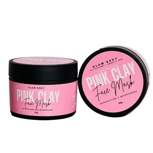 Pink Clay Face Mask with Applicator - Love and Labels