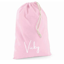 Load image into Gallery viewer, personalised drawstring bag, personalised name labels- Love and Labels
