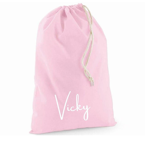 personalised drawstring bag, personalised name labels- Love and Labels