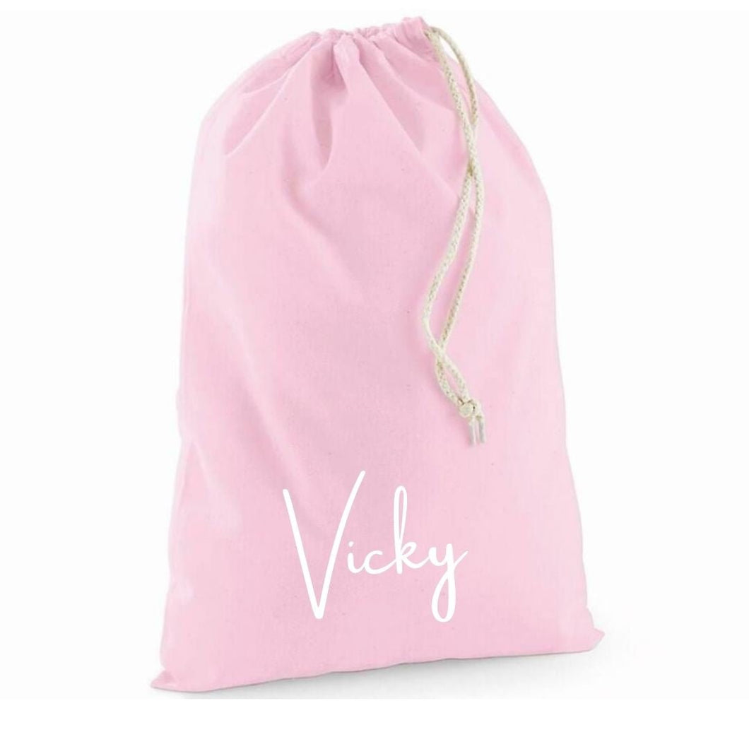 personalised drawstring bag, personalised name labels- Love and Labels