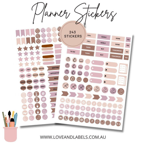 Planner Stickers, Planner stickers australia, planner stickers au - Love and Labels