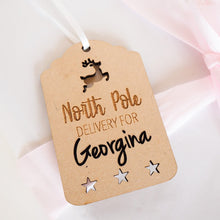 Load image into Gallery viewer, name labels, gift tags, personalised christmas ornaments, wooden gift tag  - Love and Labels
