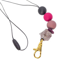 Load image into Gallery viewer, Raw Amethyst Crystal Lanyard - Love and Labels
