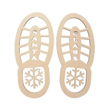 Load image into Gallery viewer, santas footprint stencil, christmas decorations australia, personalised christmas ornaments - love and labels
