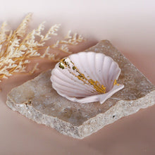 Load image into Gallery viewer, Shell Trinket Dish Gold Flake - Love and Labels

