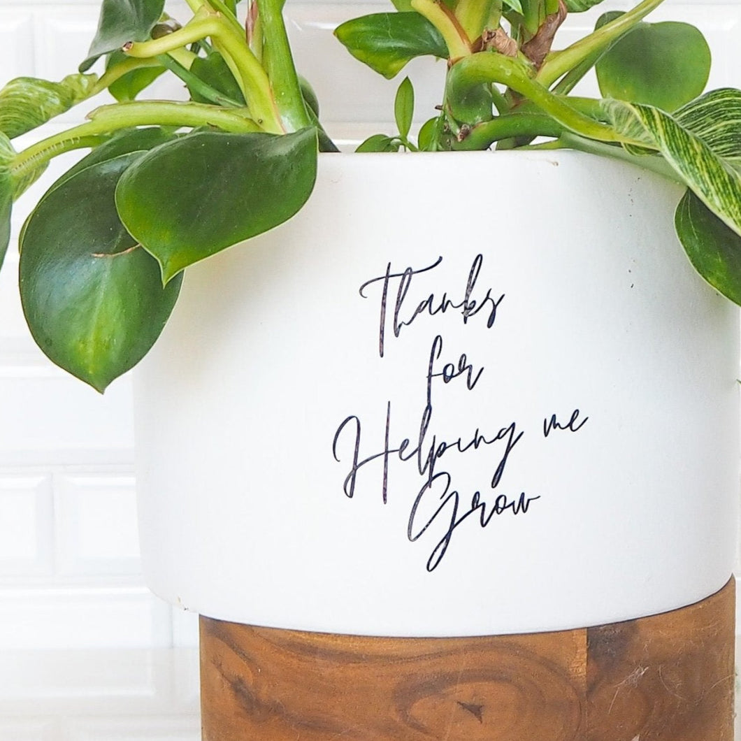 Thank you for helping me grow sticker - Love and Labels