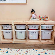 Load image into Gallery viewer, Trofast labels, toy bin labels, playroom storage labels, toy storage labels - Love and Labelsls
