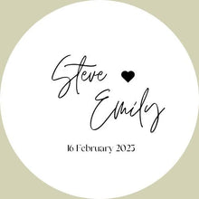 Load image into Gallery viewer, Wedding favour Stickers - Personalised Names - Love and Labels
