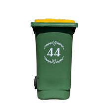 Load image into Gallery viewer, Wheelie Bin Number Sticker, Number stickers, self adhesive numbers, white labels - Love and Labels
