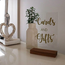 Load image into Gallery viewer, Wishing Well Signage- Cards and Gifts Sign - Love and Labels
